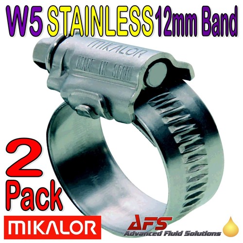 Paquete de 2 - Abrazadera de radiador de tubo de silicona para manguera de accionamiento helicoidal de acero inoxidable W5 Mikalor - Imagen 12 de 33