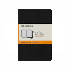 Moleskine Cahier Pocket Journal - Set of 3 Notebooks - 9x14cm - Black - Ruled
