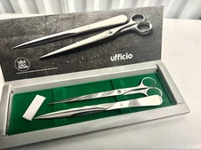 Vintage Italian Design Due Buoi Ufficio Desk Set Scissors Letter Opener