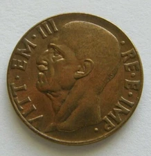 Italy UNC Coin 10 Centesimi - Vittorio Emanuele III 1942, 22.5mm, Uncirculated