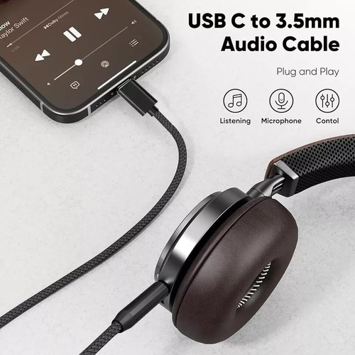 Apple iPhone 17 Air 16e 16 15 Pro/Max USB-C to 3.5mm Audio Aux Car Stereo Cable - 第 7/13 張圖片