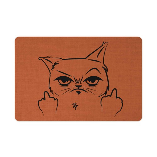 Interluxe Fußmatte 40x60 cm - Grumpy Cat - rutschfeste Fussmatte, Katze witzig - Bild 25 von 28