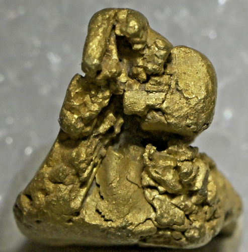 CRYSTALLIZED ALLUVIAL NATIVE GOLD! 3G! .8 X 1X1.5 CM! LAST CHANCE CREEK YUKON#11 - Foto 1 di 5