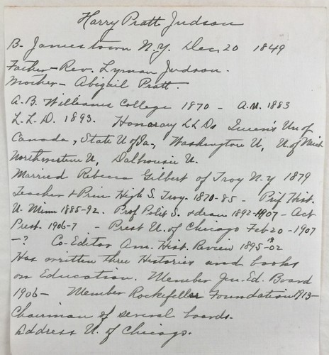 Carta firmada por el historiador Harry Pratt Judson presidente de la Universidad de Chicago 1913 - Imagen 6 de 6