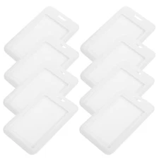 8PCS Office Card Holder Name Badge Holder Hard ID Card Sleeves Car Holders