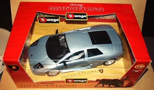 Lamborghini Murcielago 2001 1/18 plata, coche de lujo italiano calidad Bburago, nuevo en caja - Imagen 4 de 9
