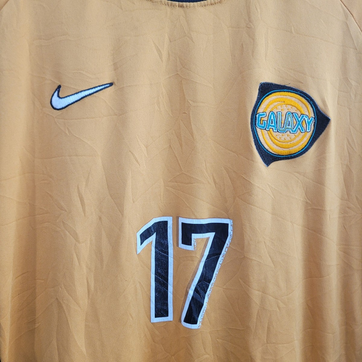 Rare Vintage 90s Nike LA Galaxy Football Soccer Yellow