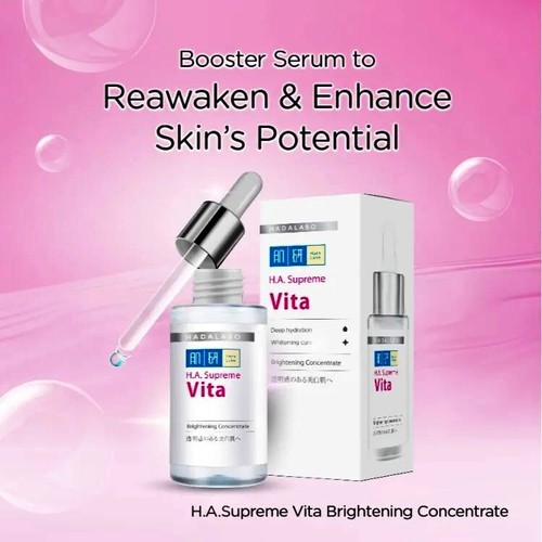 HADA LABO H.A. Supreme Vita Brightening Concentrate Booster Serum 30ml Whitening - Picture 8 of 11
