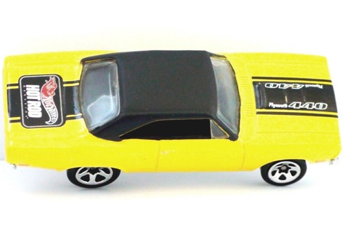 Hot Wheels 1970 '70 Plymouth Roadrunner 440 Yellow Racing Stripe Loose NOS - Picture 4 of 4