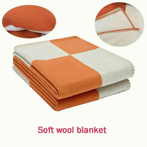 New Wool Cashmere Throw Plaid Blankets pillow Sofa Bedding Shawl Xmas Gifts UKq - Picture 9 of 40