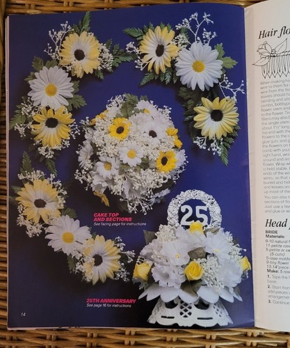 Forever Silk - Vintage 80s Wedding Day Flower Arrangements Bouquets - Craft Book - Picture 10 of 12