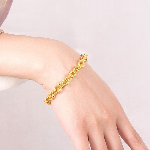 8mm Rolo Chain Bracelet 925 Sterling Silver Round Cable Chain Bracelet Men Women - Picture 3 of 7