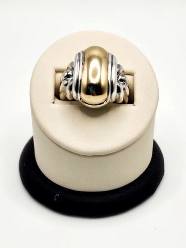 James Avery Sterling Silver & 14k Gold Large Knot Ring Size 7