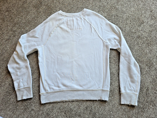 Abercrombie & Fitch Crewneck Mens Small White New York # 9 Vintage Y2K - Picture 7 of 10
