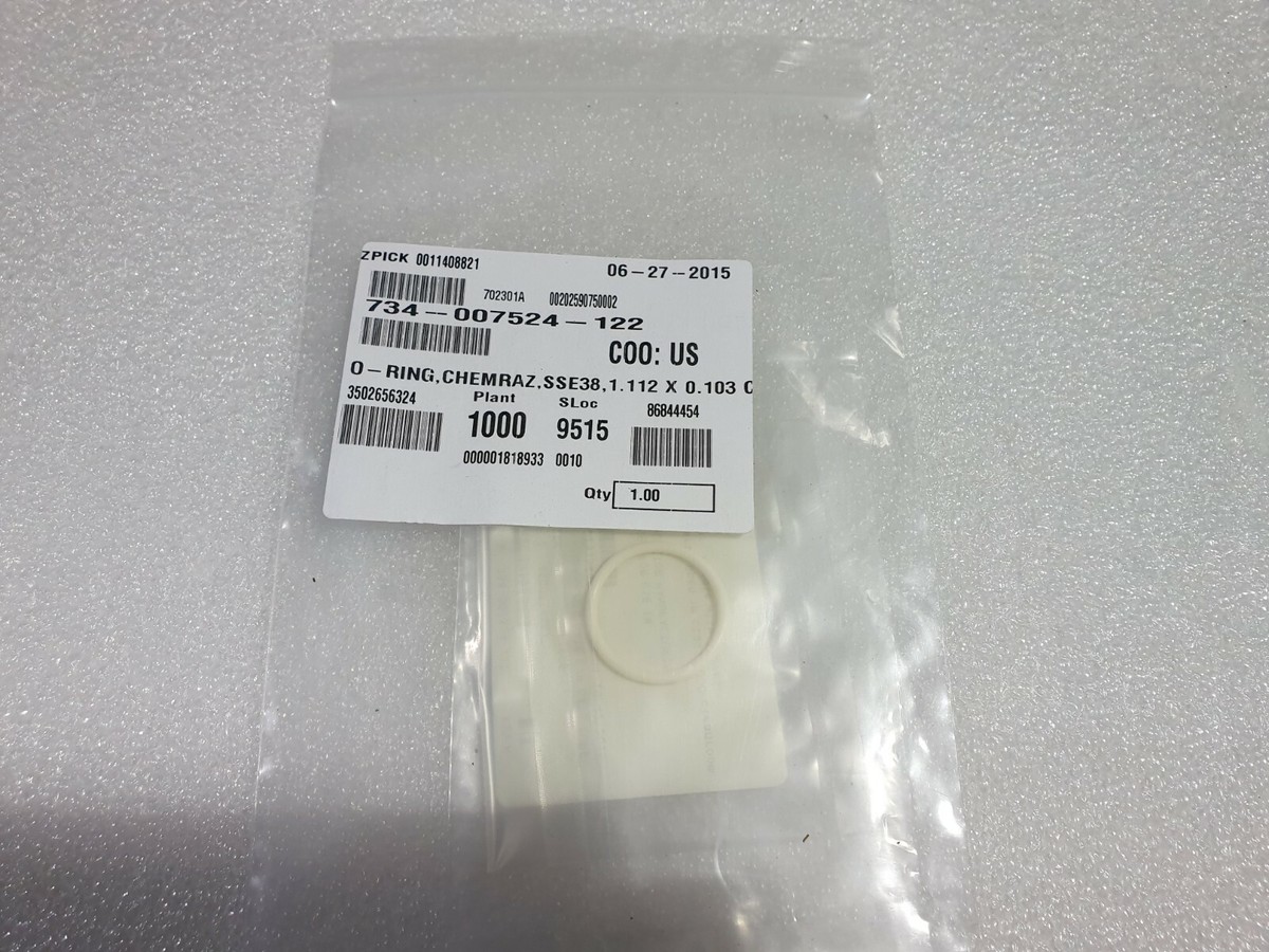 NEW LAM O-RING, CHEMRAZ, SSE38, 1.112 X 0.103 734-007524-122