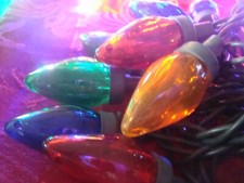 2 Holiday Time 25ct Indoor/Outdoor C7 Multi Color Clear 14ft Christmas Lights