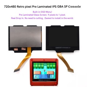 Colorful 3.0'' 15 Levels Backlight V5 IPS LCD Game Boy Advance SP GBA SP Console
