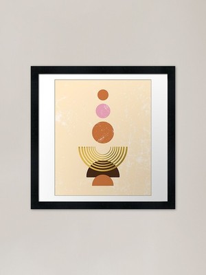 Kopie von Sonne Mond aufgehen (Terra Cota gerahmtes Wandbild Poster Leinwanddruck Bild
