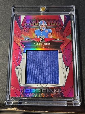 2024 Panini Obsidian - Rookie Eruption Materials Tyler Nubin #ERM-TNN (MEM, RC)