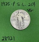 1925-P Standing Liberty Quarter 25c Vg Very Good US Coin