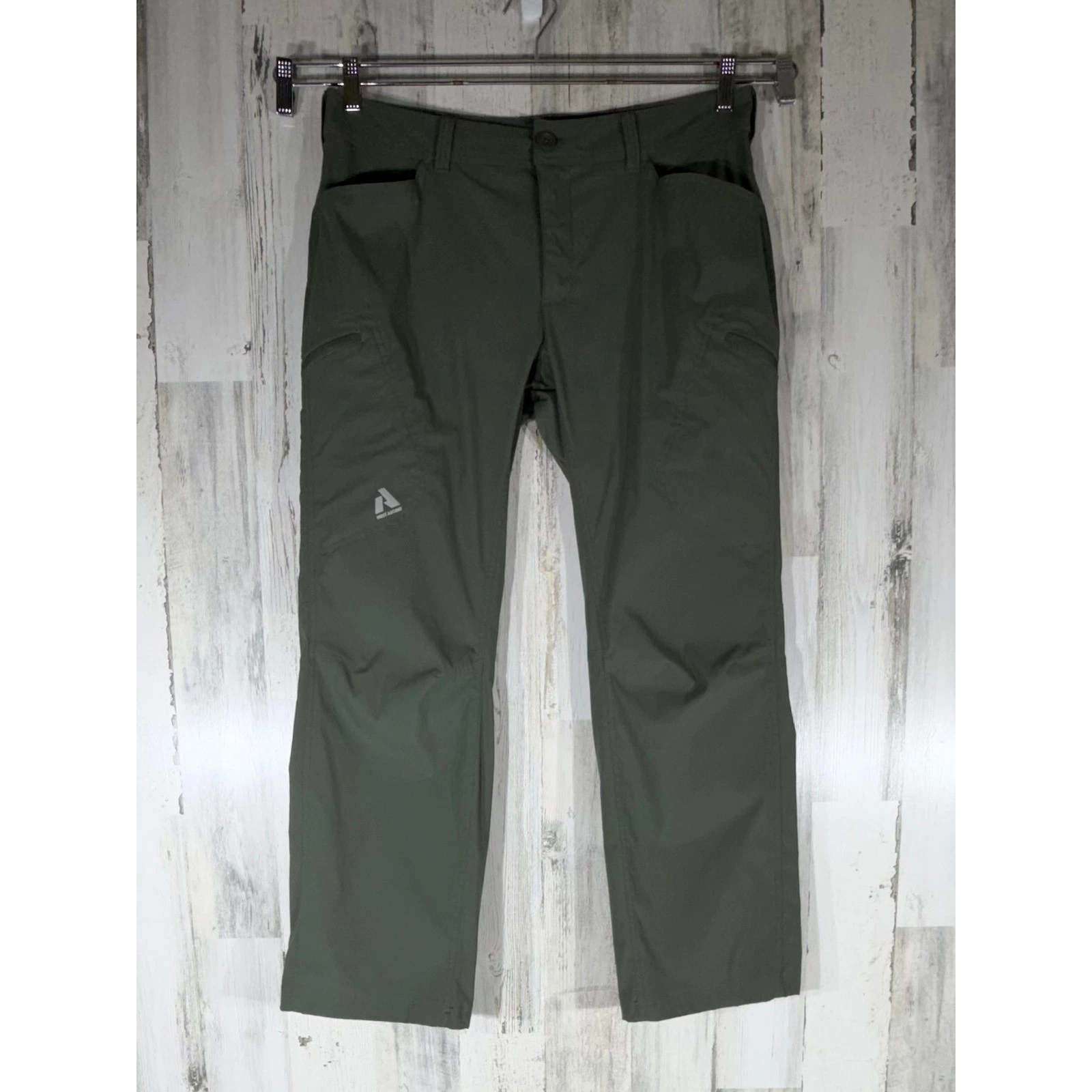 Eddie Bauer First Ascent Pants 36x30 Green Guide Pro Stretch Hiking Cargo Mens