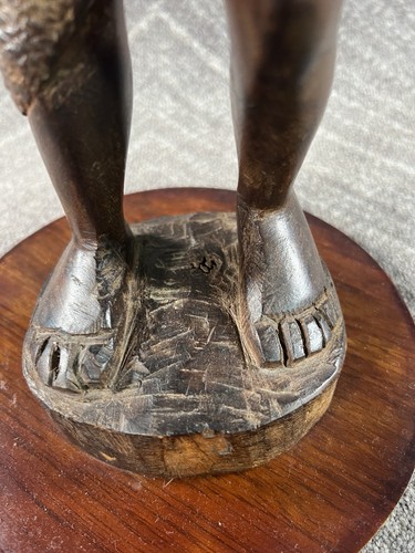African Women Hand Hand Carved Wood Statue Figure Large 19” Vintage Detailed - Picture 4 of 17
