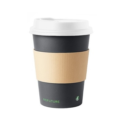 16 Unzen einwandige kompostierbare Papierkaffeetassen mit Deckel & Hülsen 50-100 Stck.