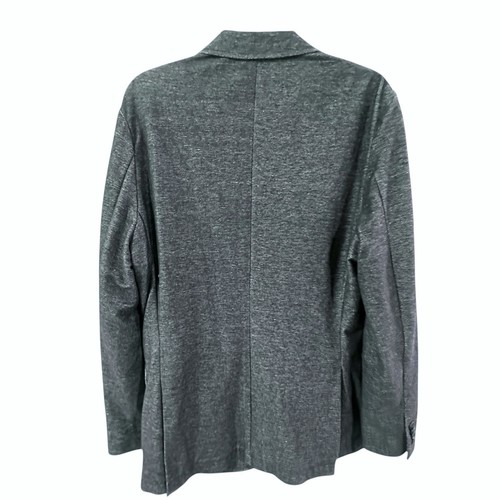 James Campbell Mens Small Stretchy Cotton Blend Knit Blazer Jacket Denim Look - Picture 4 of 11