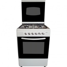 OUTLET LAREL L6005VB CUCINA 60X60 4 FUOCHI FORNO A GAS BIANCA -CON DIFETTI