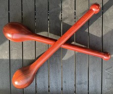 Pair Rosewoood Mugdar Indian Club Dumbbells E...