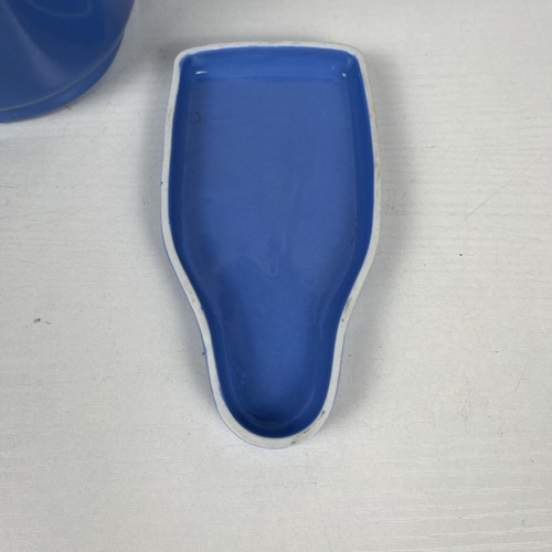 Vintage Hall Westinghouse Refrigerator Water Pitcher 1930s/40s Blue USA Art Deco - Picture 8 of 9