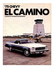 Vintage '75 Chevy El Camino Poster Wall Art Print Premium Quality