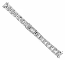 14MM OYSTER WATCH BAND FOR ROLEX LADY  YACHTMASTER SHINY CENTER SOLID END PIECE
