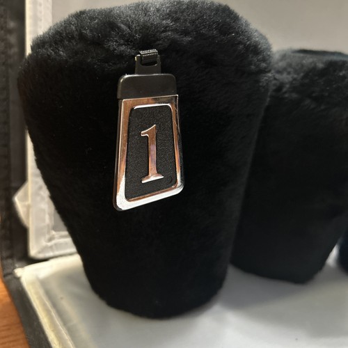 Black Fuzzy Barrelhead Golf Fairway Wood Plushy Head covers -1 Prosourse - Picture 2 of 8