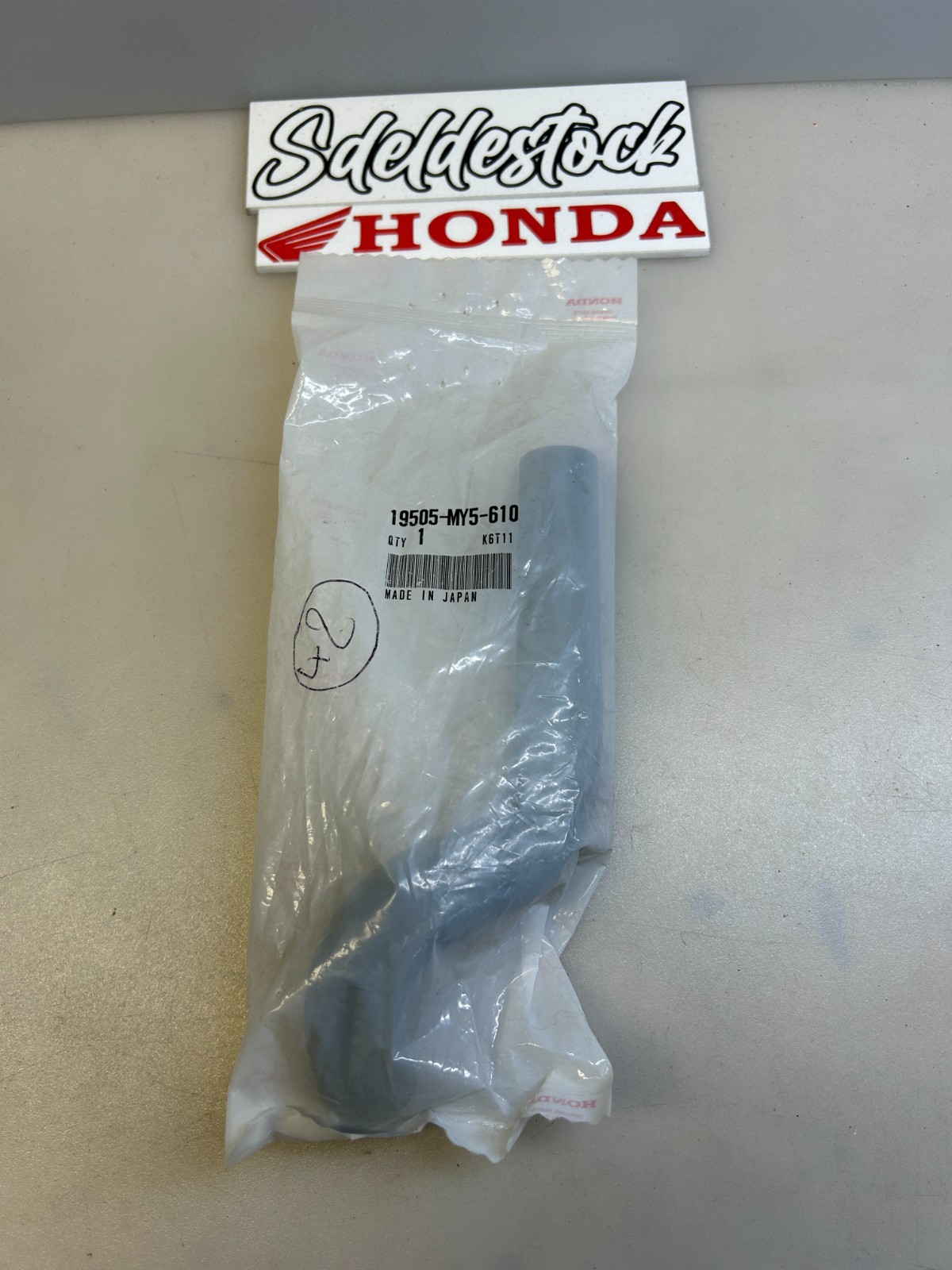 Durite eau C origine Honda 19505-my5-610 pour moto CB 500 S de 1994 à 2002