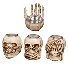 1 Pc/3Pcs Party Decorative Practical Skull Candle Holder Festival Halloween New