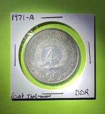 1971-A 1971 A 20 Mark East Germany DDR Thalmann Commemorative