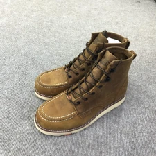 Brunt Marin Unlined Work Boots Mens Size 11 Brown Leather Moc Toe Soft Toe EH