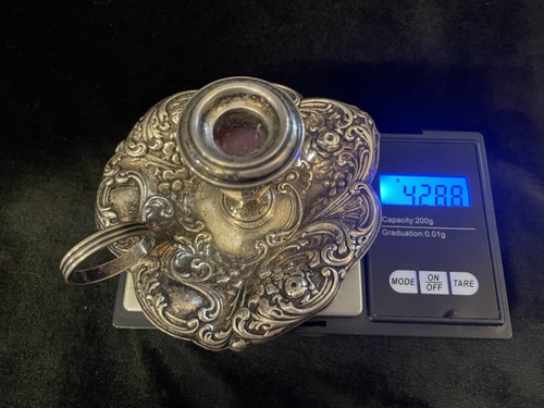 Vintage Sterling Silver Chamber Stick Gorham #324 42 g Single Candle Repousee🌺 - Picture 15 of 16