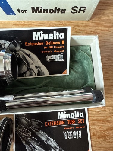 MINOLTA-SR EXTENSION Bellows II & TUBE SET In Original Box For SR Camera - Picture 7 of 15