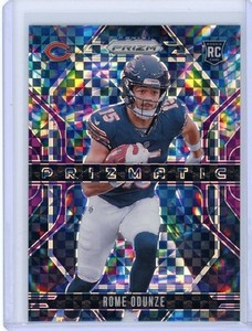 2024 Panini Prizm Football Prizmatic Purple Power Prizm #9 Rome Odunze #33/49