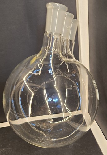 Pyrex Glass 3000mL 4-Neck Vertical Round Bottom Reaction Flask 29/42 10/30 - Bild 4 von 5