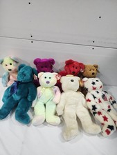 TY Beanie Buddies Lot Of 8 Bears With Tags- No Duplicates- Birthday, Groovy, Etc