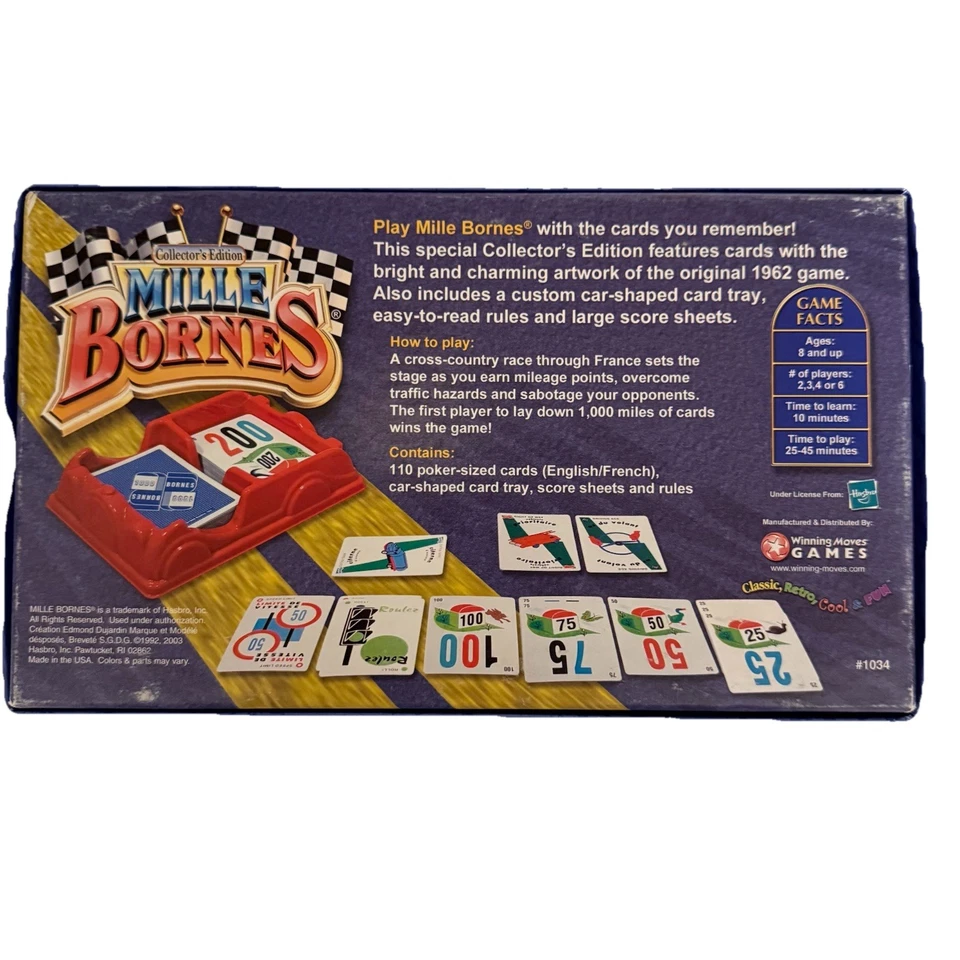 Mille Bornes Edición Coleccionista El Clásico Juego de Cartas Auto Race 2003 - Completo Foto 4 de 4