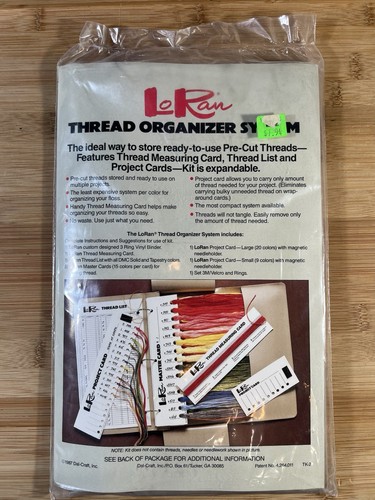 LoRan Thread Organizer System Binder Kit Sealed Vintage 1987 NOS Sealed - Picture 7 of 7