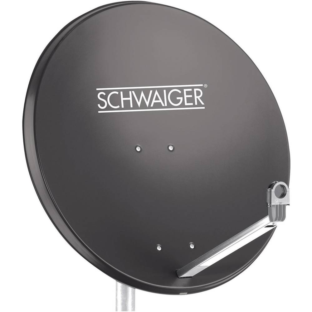 Antenne SAT 75 cm Schwaiger SPI998.1 parabole satellite aluminium pour décodeur TV extérieur