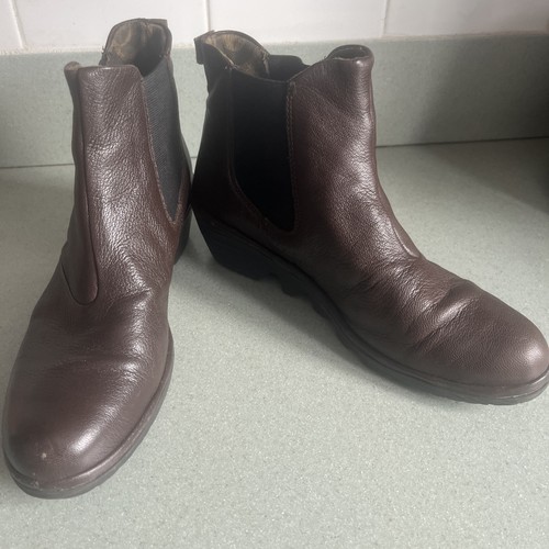 Fly London Women's Prep Dark Brown Boots Size 9 Nice !! - Picture 6 of 8
