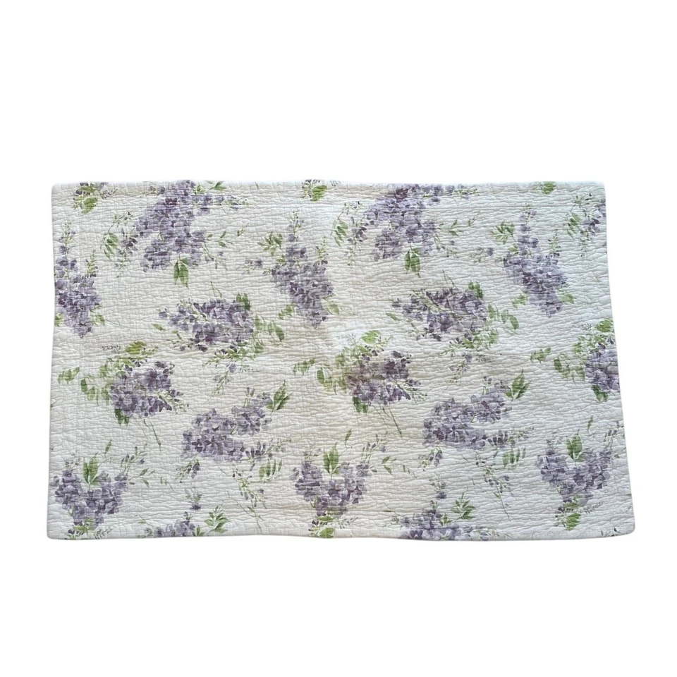 Funda Almohada Acolchada Laura Ashley Keighley Floral Lavanda Glicinia, 2 King Foto 2 de 4