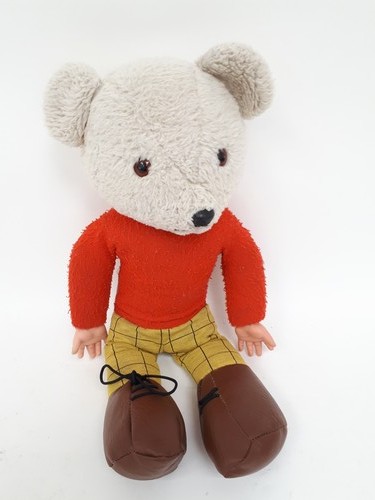 Vintage 1970er Burbank Toys Rupert der Bär 22 Zoll weiches Plüschtier