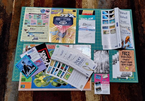NES Sega Genesis Master System Manuals Box Inserts Poster Lot Dragon Warrior Map - Picture 1 of 4